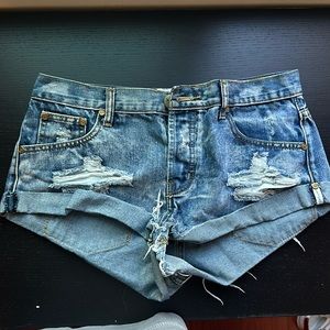 Denim shorts